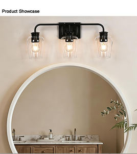 Lámparas de Pared Modernas para Sala de Estar, Metal y Vidrio, Control por Interruptor, Luz Blanca Cálida de 2700K, Diseño de Dibujo, Iluminación Interior Regulable, 1 Año de Garantía - Product Image 4