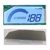 Écran LCD personnalisé OEM à 8 chiffres, monochrome, haute luminosité, rétroéclairage LED, types TN HTN STN VA