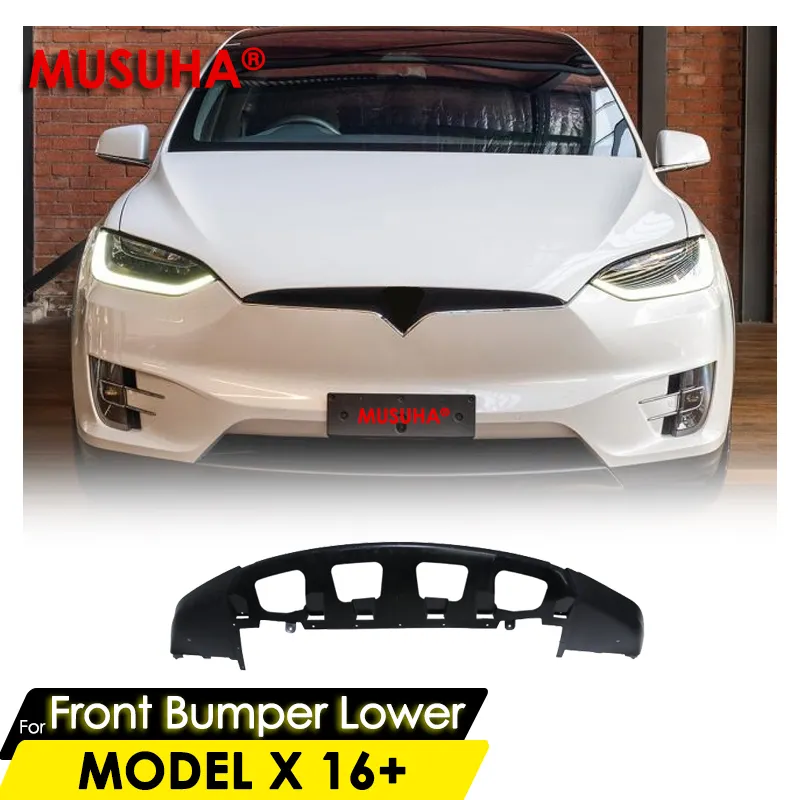 MUSUHA paraurti anteriore inferiore per Tesla Model X Valance Cover 2016 2017 2018 2019 2020 diffusore OEM 1034833-00-E