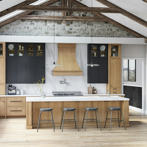 Gabinetes de Cocina Modulares de Madera Sólida con Diseño de Color Personalizado, Fregadero de Cuarzo Artificial Impermeable, Grifo y <span class=keywords><strong>Bisagras</strong></span> Aptos para Apartamentos - Product Image 4