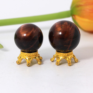 Cristaux sphériques en œil <span class=keywords><strong>de</strong></span> <span class=keywords><strong>tigre</strong></span> rouge en gros, 20 mm, pierres <span class=keywords><strong>de</strong></span> guérison polies, ornements Feng Shui, pierres précieuses, boule <span class=keywords><strong>de</strong></span> cristal - Product Image 2