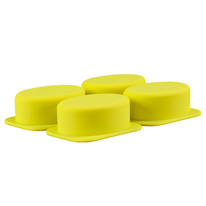 Moule à savon ovale 4 cavités en silicone antiadhésif platine LFGB sans BPA de l'usine MUYULINS - Product Image 3
