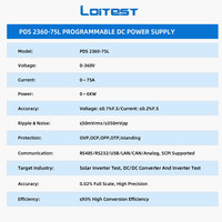 Fuente de Alimentación CC Programable de Alta Potencia de 6000W, 0-360V, 75A, 3U, Trifásica, con Entrada de Amplio Rango de Temperatura, Montaje en Rack, Rango Automático, 93% de Eficiencia