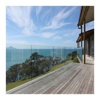 Profilé en aluminium, base en U, balustrade en verre, clôture en verre, balcon