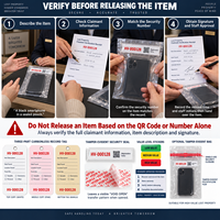 Sequentielles Nummeriertes Ausrüstungsset zur Verfolgung von Verlorener Ware mit Passenden ID-Etiketten, Sicherheitssiegeln, Aufzeichnungen und Verifizierungsbelegen