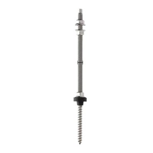 ตะขอเกี่ยวสแตนเลสแบบเรียบ ปรับความยาวได้ พร้อมแกนเกลียว - Product Image 1
