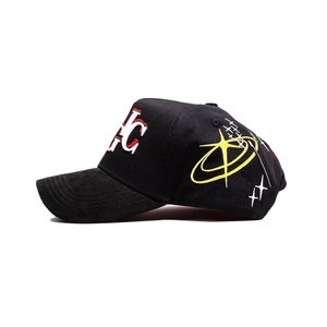 Gallo Fino X Marca Registrada ใหม่หมวก Snapback <span class=keywords><strong>สี</strong></span>ดำปักลาย Gfmagic Blk หนังนิ่ม5แผง - Product Image 3