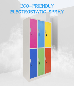 <span class=keywords><strong>Armario</strong></span> Moderno de 6 Puertas de Madera y Acero, Guardarropa con <span class=keywords><strong>Armario</strong></span> Metálico, Mueble de Oficina - Product Image 6