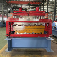 Machine automatique de formage de tôles de toiture à double couche avec commande PLC et écran tactile