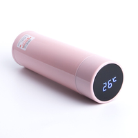 Bouteille d'eau intelligente à double isolation sous vide en acier inoxydable avec affichage de la température LED 500 ml