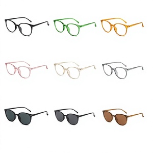Gafas con Marco Transparente, Bloqueo de Luz Azul, Redondas, Multicolores, Modernas, para Estudiantes, Unisex, Oficina - Product Image 1