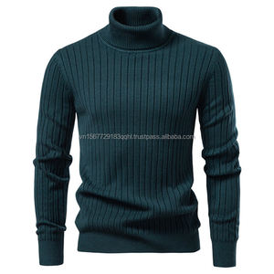 Suéter de Cuello Alto para Hombre, Estilo 2026, Color Sólido, Informal, Tejido, Talla Europea, Manga Larga, Abrigado - Product Image 2