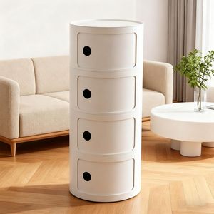 Nordic Ins Internet Famous Modern Simple White Mini Side Creative Small Plastic Storage Cabinet for Living Room - Product Image 1
