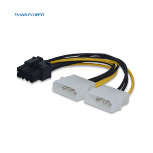 Cable de alimentación de tarjeta de vídeo 8P a Dual 4P de 17cm <span class=keywords><strong>Y</strong></span> Splitter 8Pin <span class=keywords><strong>PCI</strong></span> <span class=keywords><strong>Express</strong></span> a Dual 4Pin Molex Cable de alimentación de tarjeta gráfica - Product Image 5