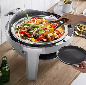 Calentador de Comida de Lujo Dorado de Acero Inoxidable de 6L con Diseño Enrollable, Calentamiento a Combustible/Eléctrico, para Buffet, Hotel y <span class=keywords><strong>Restaurante</strong></span> - Product Image 5