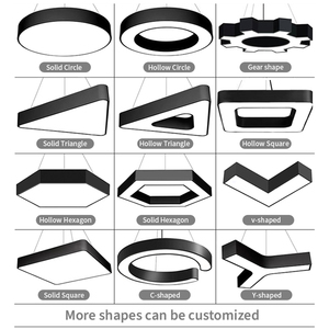 Lampada a sospensione Design industriale ad alta luminosità risparmio energetico 36W 60cm lampada a forma di ingranaggio nera - Product Image 3