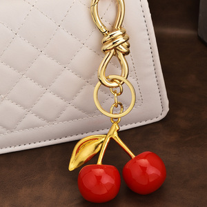 Lilangda mới sang trọng Túi Mặt dây chuyền cá nhân handmade <span class=keywords><strong>Keyring</strong></span> phụ kiện quan trọng bán buôn <span class=keywords><strong>Hot</strong></span> Bán Cherry Apple Keychain - Product Image 6