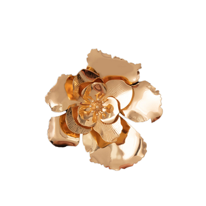 เข็มกลัดดอกกุหลาบชุบทองคำแท้ ดีไซน์หรูหรา สำหรับผู้หญิง งานแต่งงาน งานหมั้น ของขวัญ ออกแบบพิเศษ - Product Image 1