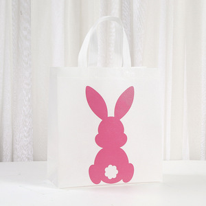 Sacchetti Bianchi in Tessuto Non Tessuto a Forma di Coniglietto Pasquale con Manici per Dolcetti, Caramelle e Regali, Accessori per Feste di Pasqua - Product Image 6