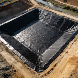 Feuille de géomembrane HDPE anti-UV pour applications aquacoles, de barrages, d'ingénierie civile et industrielle - Product Image 1