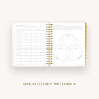 Prolead Loseblatt-Spiralplaner Notizbuch mit Goldfolie Hochwertiges Erscheinungsbild Umweltfreundlich Individuelles Design Abnehmbare Spirale Verstärkt