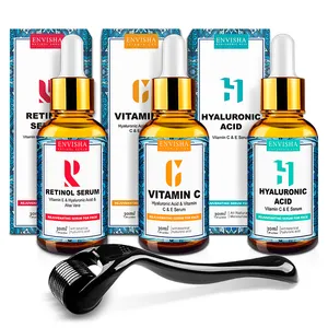 Vitamin C+ Hyaluronic Acid+ Retinol Anti Aging Anti Oxidation Fade Dark Spots Moisturizing Whitening Skin Care Set