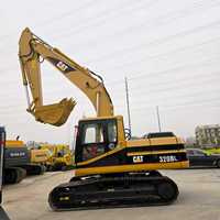 Excavatrice sur chenilles d'occasion CAT 320B, 20 tonnes, moteur Caterpillar, faible nombre d'heures de travail, vente en gros, engin de construction