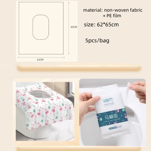 Einweg-Wasserdichte 10er-Pack Toilettensitzauflagen für Kinder und Erwachsene, Umweltfreundlich, Biologisch Abbaubar, Papier & PE-Folie, 62x65cm, für Hotel und Waschraum - Product Image 6