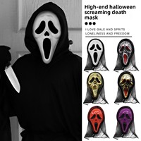 Masque en latex d'horreur pour Halloween, Scream 6, effrayant, Grim Reaper, costume COS, accessoires fantômes pour enfants