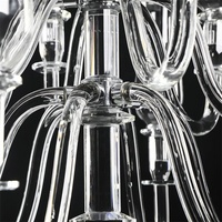 Magnifique candélabre à 13 bras en cristal transparent, idéal pour mariage, Saint-Valentin, Noël, décoration de table avec lustre