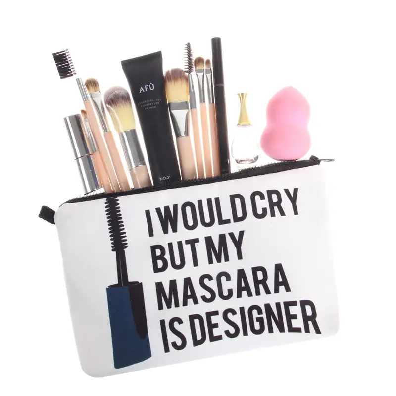 Новейший дизайн письмо Мода на заказ Макияж косметичка сумка на молнии косметичка