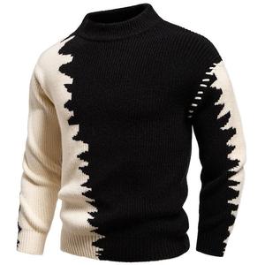 Suéter de <span class=keywords><strong>Cuello</strong></span> <span class=keywords><strong>Alto</strong></span> para <span class=keywords><strong>Hombre</strong></span>, Otoño-Invierno 2025, Costuras en Contraste de Color, Cálido por Dentro - Product Image 2