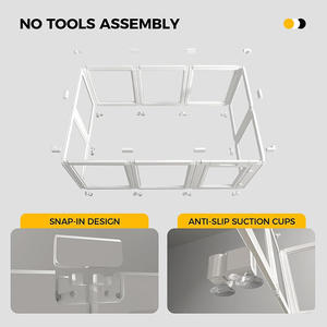 Corral Plegable de Acrílico para Perros, Modular, 6/8/10/12 Piezas, Valla Transparente Portátil para Mascotas de Interior, OEM Disponible - Product Image 2