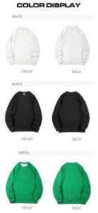 Felpa all'ingrosso in cotone tinta unita autunno e inverno con scollo rotondo a spalla felpa allentata <span class=keywords><strong>senza</strong></span> cappuccio e <span class=keywords><strong>LOGO</strong></span> personalizzato - Product Image 3