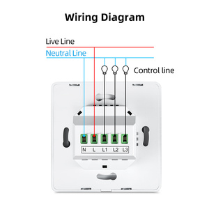 LangYeao I /<span class=keywords><strong>2</strong></span>/3 Gang Tuya ZigBee hidup pintar tanpa netral tanpa kapasitansi dinding pintar tombol tekan magnetik Relay - Product Image 4