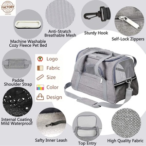 Bolsa de Transporte <span class=keywords><strong>para</strong></span> Mascotas Personalizable con Logotipo/Color, Bolsa de Viaje Resistente y Portátil con <span class=keywords><strong>Cinturón</strong></span> de Seguridad <span class=keywords><strong>para</strong></span> Auto y Correa <span class=keywords><strong>para</strong></span> Equipaje, Bolsa Multifuncional <span class=keywords><strong>para</strong></span> Mascotas - Product Image 5
