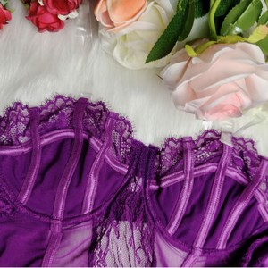 Lingerie sexy en dentelle européenne et américaine 2025, séduisante et alléchante, body multicolore avec armatures et soutien-gorge push-up - Product Image 4