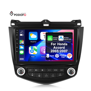 Podofo Cho <span class=keywords><strong>Honda</strong></span> Accord 2003-2007 Qualcomm 8 Core 9 ''Xe Stereo 4 + 64G Không Dây Carplay/Android Tự Động Chia Màn Hình Bảng Điều Khiển OEM - Product Image 1