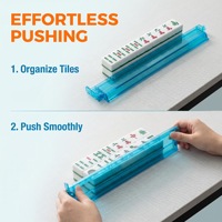 Amerikaanse Mahjong Push Ruler Sorteerliniaal 18-inch Transparant P.S. Materiaal Meerkleurige duwstang Twee-in-één opstelling Kleur voor 4 spelers