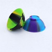 Bol en silicone avec logo personnalisé 67mm Pot contenant plusieurs couleurs Boîte de rangement pour la fumée de la cuisine Accès pour fumer du tabac et des herbes