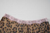 Ensemble short en dentelle léopard pour femme, haut court à col en V, short, ensemble deux pièces sexy