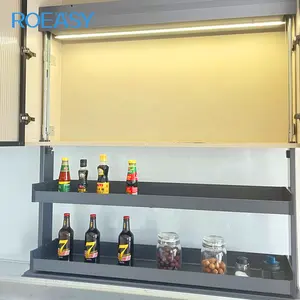 Roeasy Custom Home Küche Elektro lift Küchen geschirr Korb Drop Down Lagerung Wandschrank Korb Großhandel