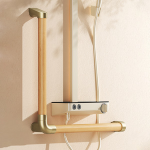 Rampe de sécurité en bois massif pour salle de bain, 90 cm et 135 cm, support en alliage d'aluminium, pour personnes âgées et femmes enceintes - Product Image 4