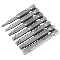 Set Bit Obeng Magnetik Hex Shank 1/4 Inch T6 T25 T30 T40 Torx, Bit Obeng Pengaman Anti Bongkar, Mata Bor, Kunci