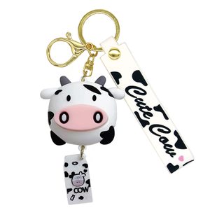 OEM High Quality Customized 3D Cartoon Cute Animal Eco-friendly Waterproof Silicone Keychain Custom Logo Promotional Carabiners