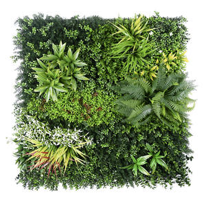Feuille d'herbe artificielle personnalisée en plastique écologique 60cm clôture lierre haie treillis porte décoration <span class=keywords><strong>de</strong></span> couverture murale extérieure - Product Image 2