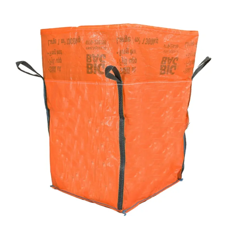 Большой Полипропиленовый Контейнер FIBC оранжевого цвета, большой мешок, супер мешки для бетонного песка, 1000 кг