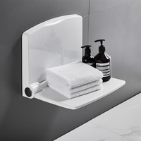 Chaise de salle de bain douche murale rétractable ABS PP Tabouret pliant pour senior Banc avec siège de salle de bain