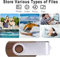 Clé USB pivotante en métal, design rotatif, clé USB 2.0, clé USB 3.0, 8 Go, 16 Go, 32 Go, 64 Go, clé USB avec logo laser