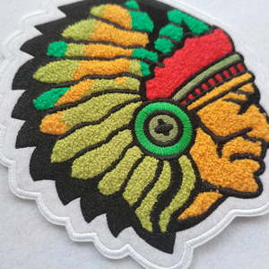 インドのチーフシェニール刺Embroideredパッチは、衣類のシェニール刺Embroideryパッチにカスタムロゴアイアンを受け入れます - Product Image 4